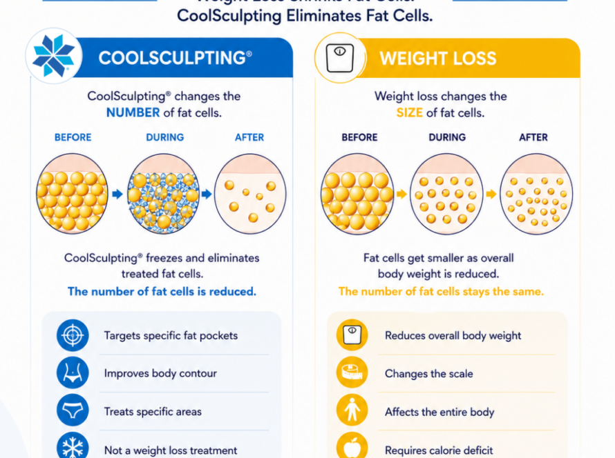 CoolSculpting vs Weight Loss - Cool Contours Inforgraphic